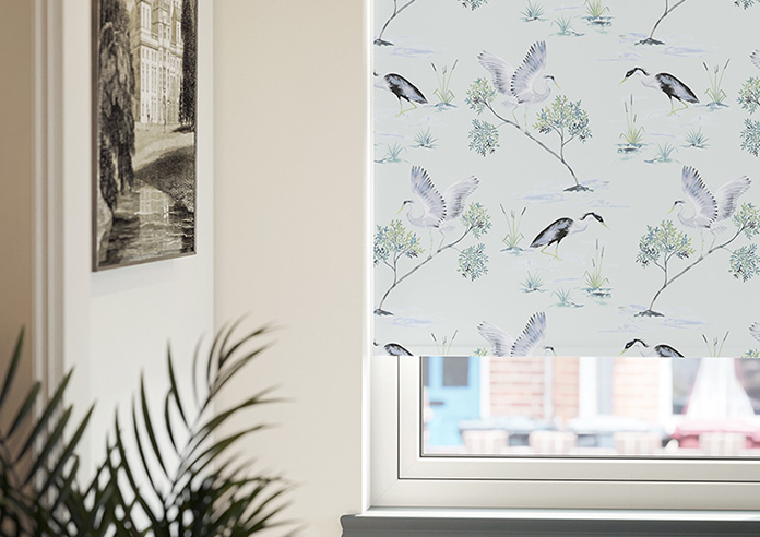 Cranes, River Blue - Twist&Fit Roller Blind - Image 5